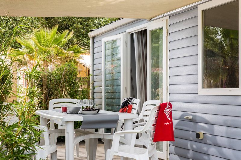 Location de mobil home dans camping familial en septembre bord de plage à Vias